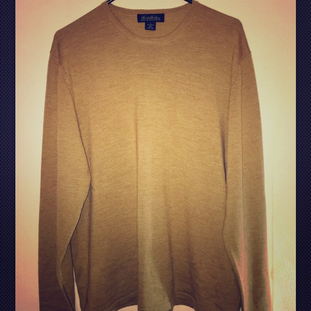 Brooks Brothers Merino Wool Sweater Brown size XL